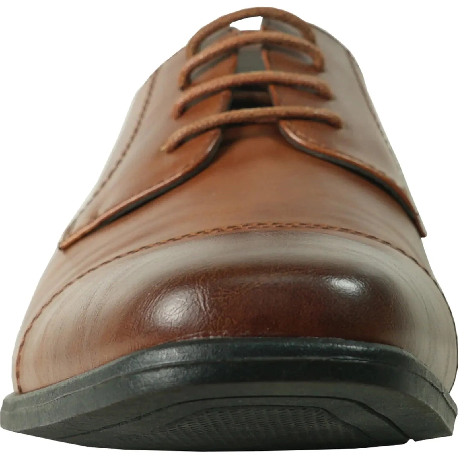 Men's "Bravo" Cognac Cap Toe Oxford - Elegant Lace-Up Dress Shoes
