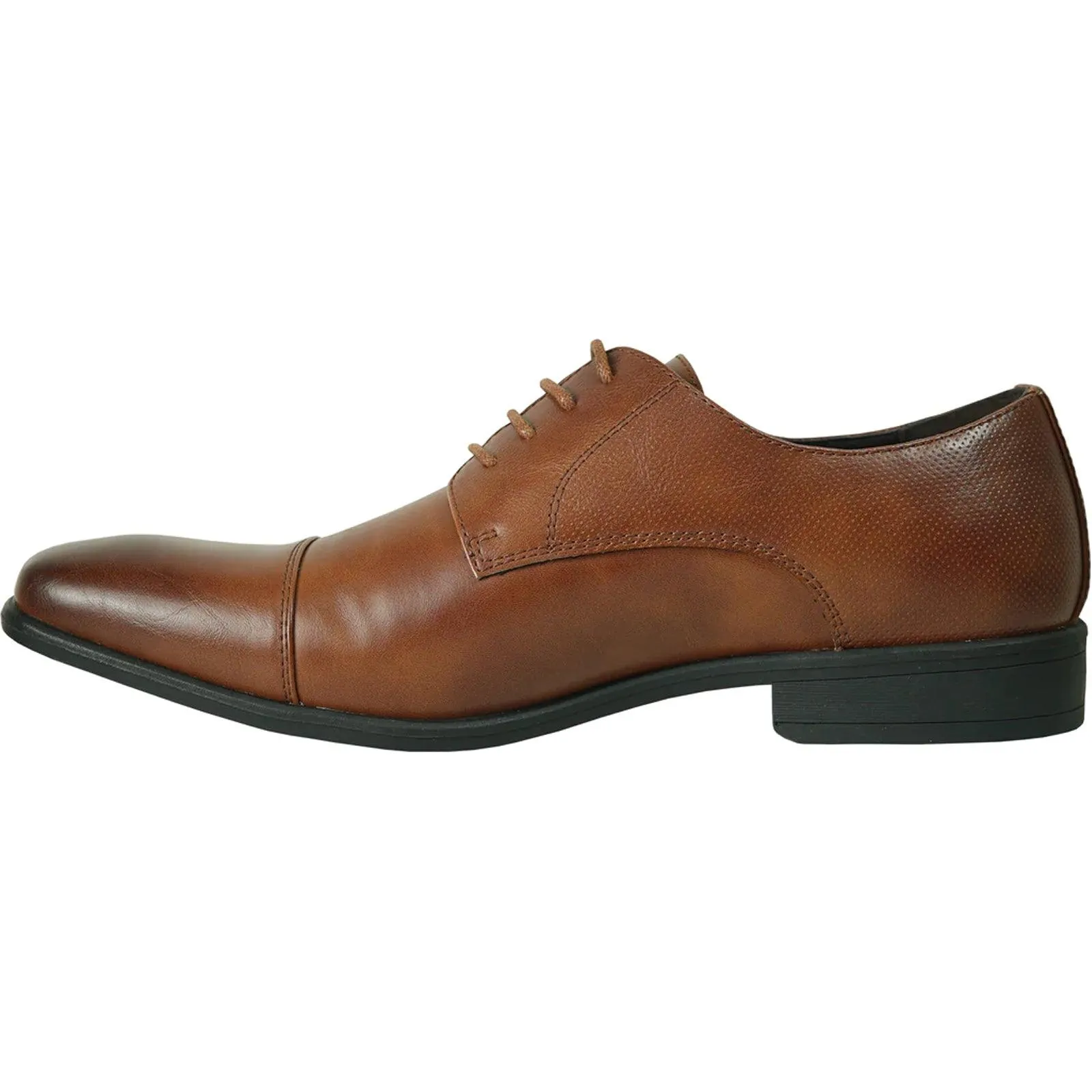 Men's "Bravo" Cognac Cap Toe Oxford - Elegant Lace-Up Dress Shoes