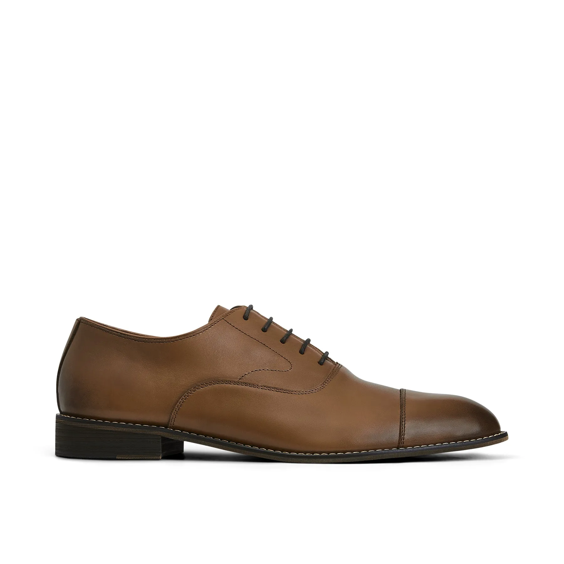 Men's Tan Leather Oxford Shoes - Reynolds