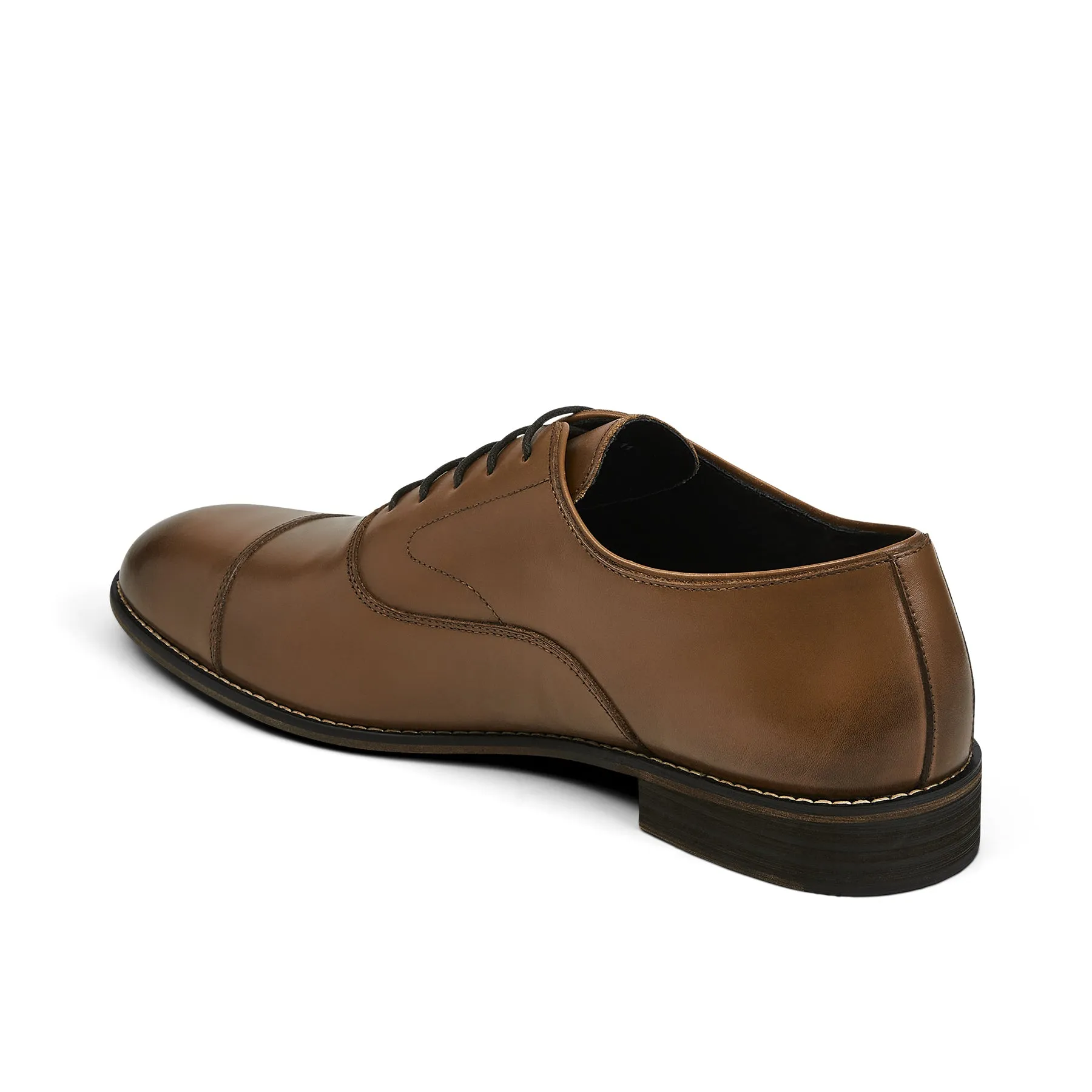 Men's Tan Leather Oxford Shoes - Reynolds