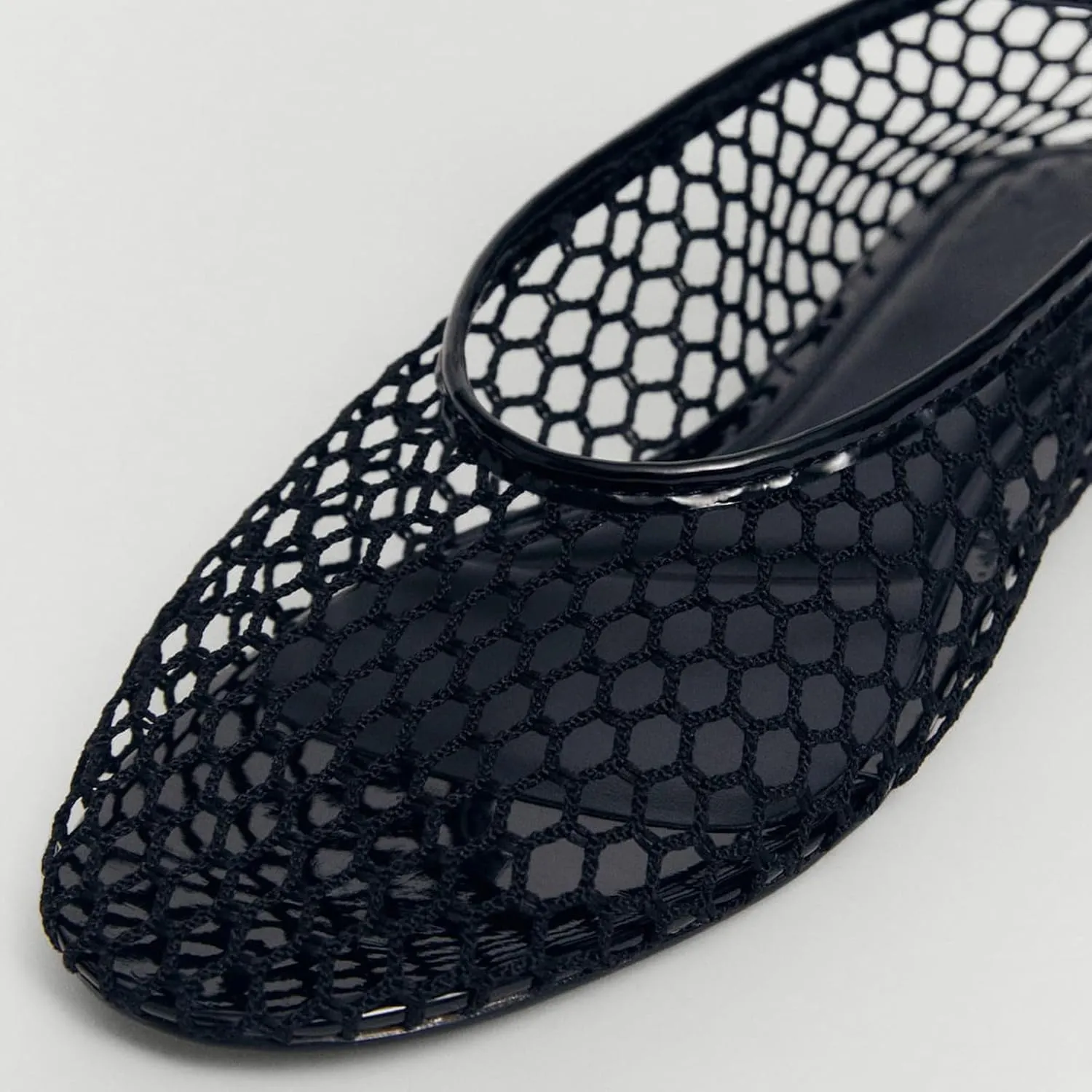 Mesh Ankle Strap Flats for Women Round Toe Ballet Flats Shoes,Casual Mary Jane Flats Comfortable Daily Dress Shoes