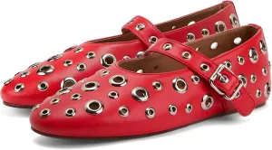 Mesh Ballet Flats for Women Buckle Strap Ballerina Flats Comfy Casual Daily Dress Perforated Mary Jane Flats