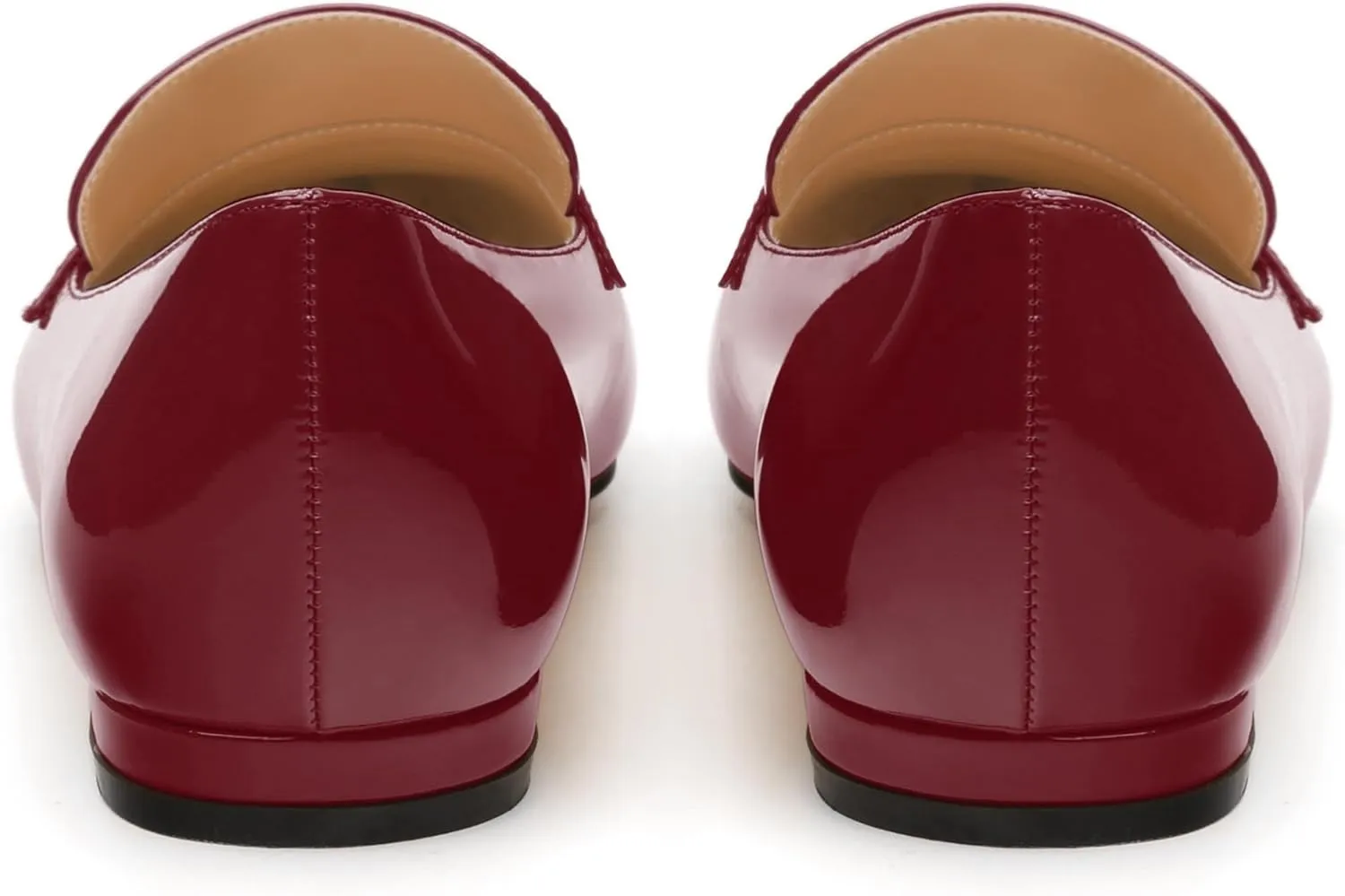 Metal Chain Loafers for Women Pointed Toe Slip on Flats Comfortable Fashion Work Shoes