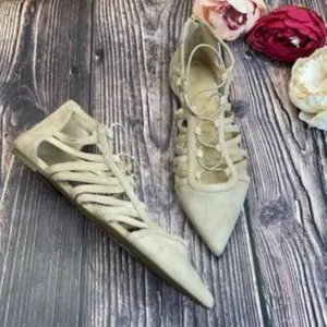 Michael Kors Dark Khaki Suede Clarissa Flat 8.5M
