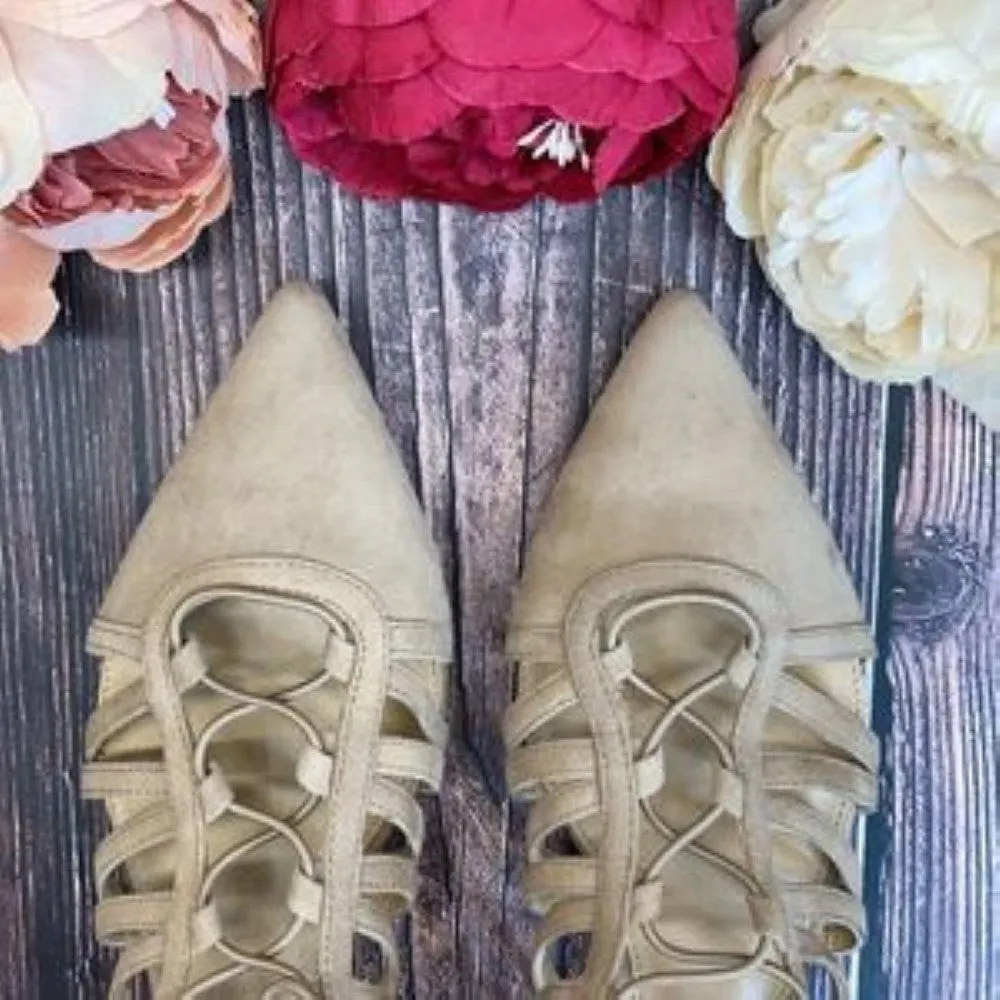 Michael Kors Dark Khaki Suede Clarissa Flat 8.5M