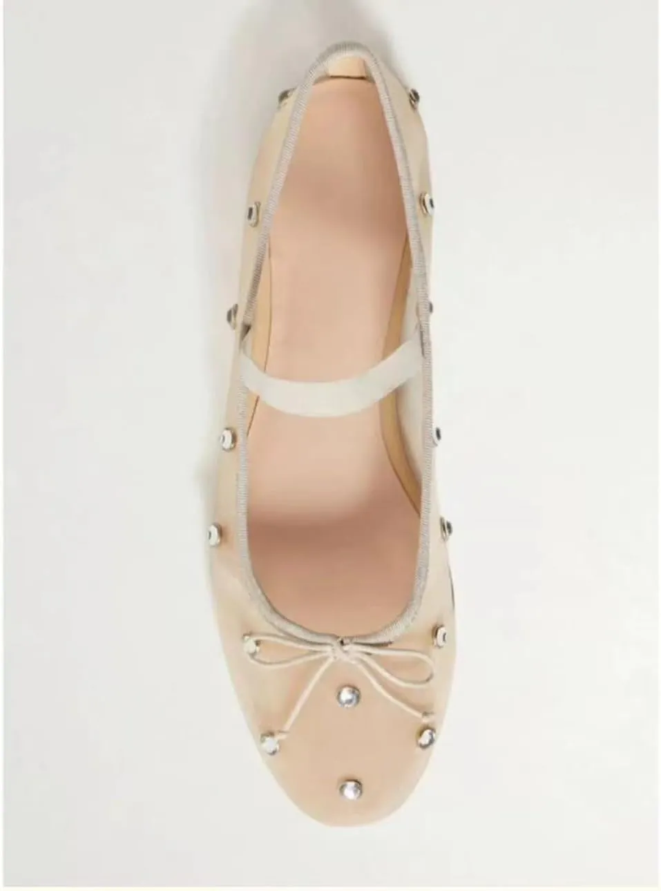 MRKEWUNEY Mesh Ballet Flats for Women Embroidered Floral Mary Jane Flats