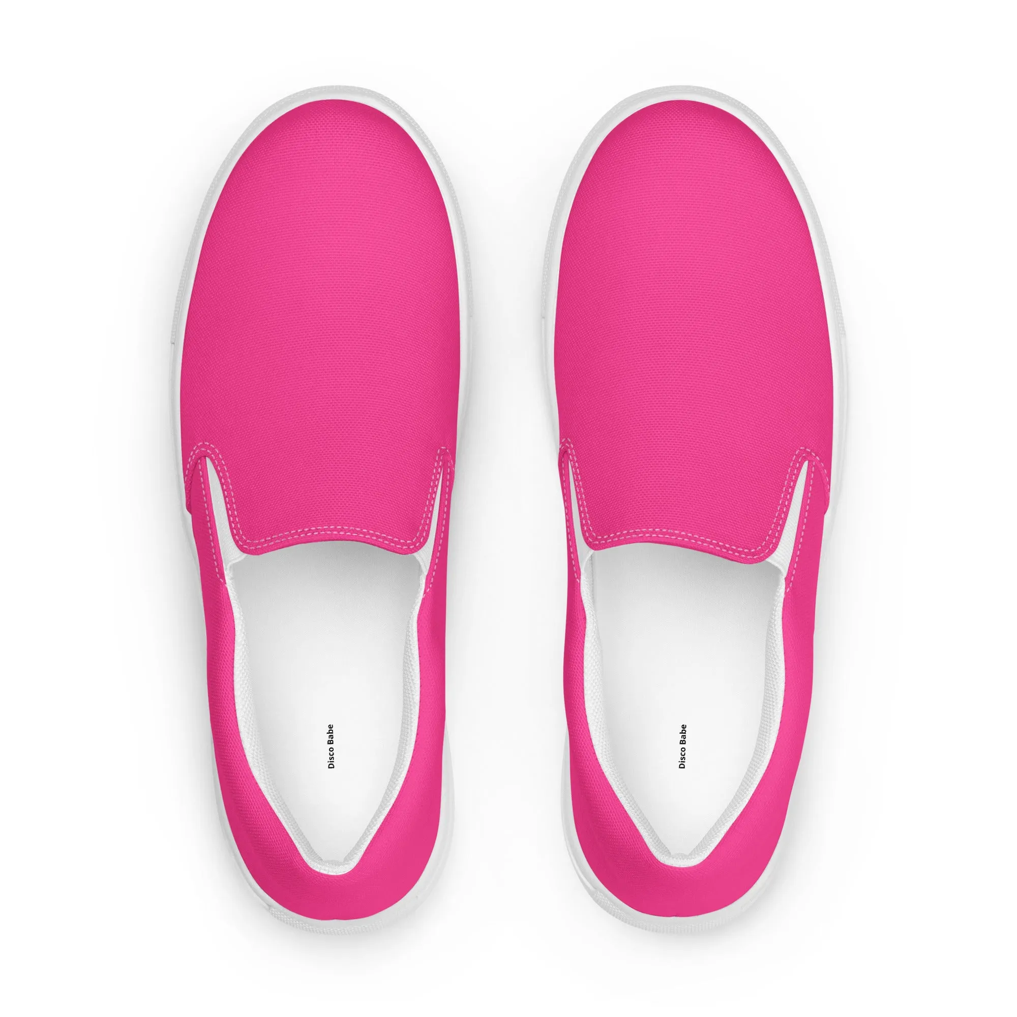 Neon Pink Women’s Slip-on Canvas Shoes