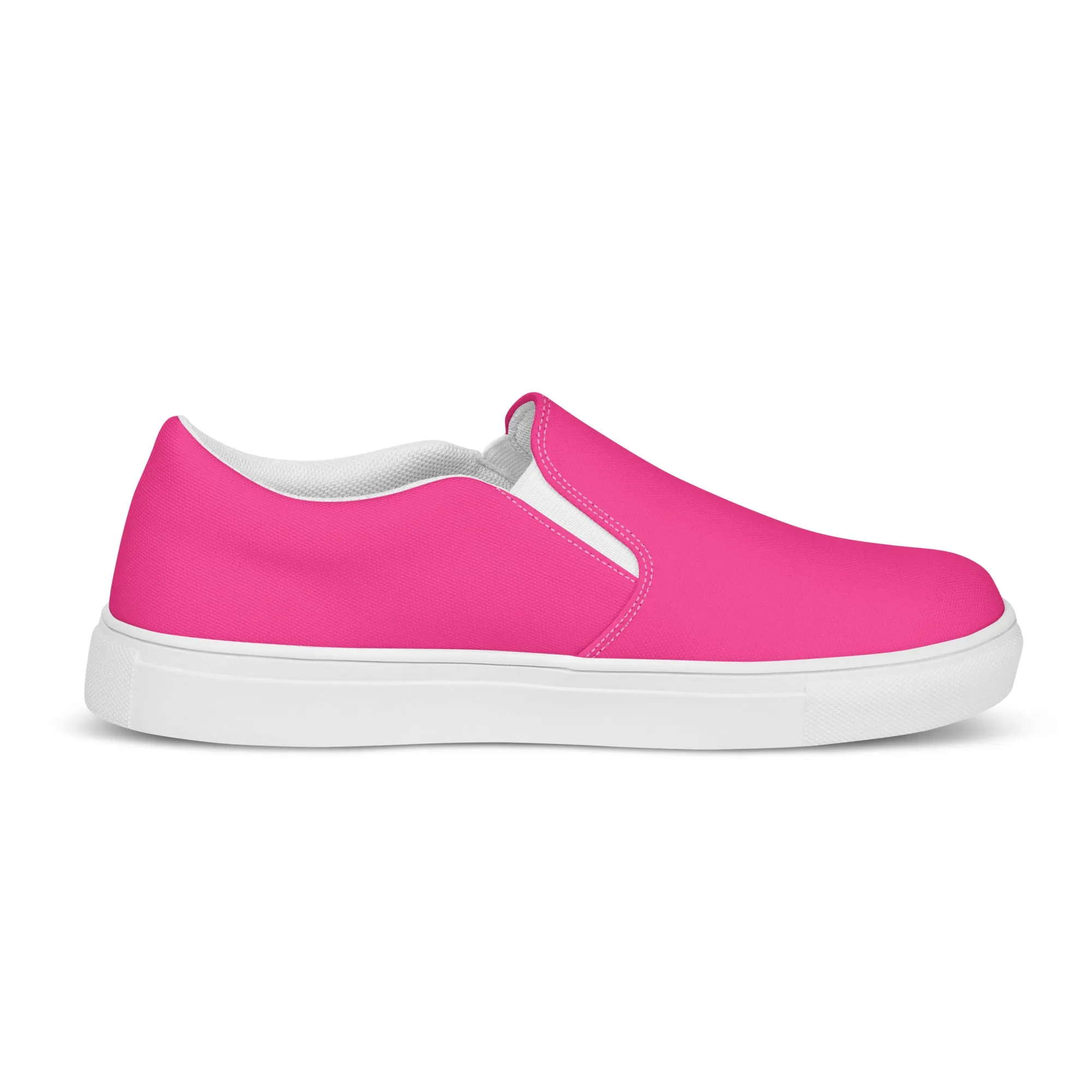Neon Pink Women’s Slip-on Canvas Shoes