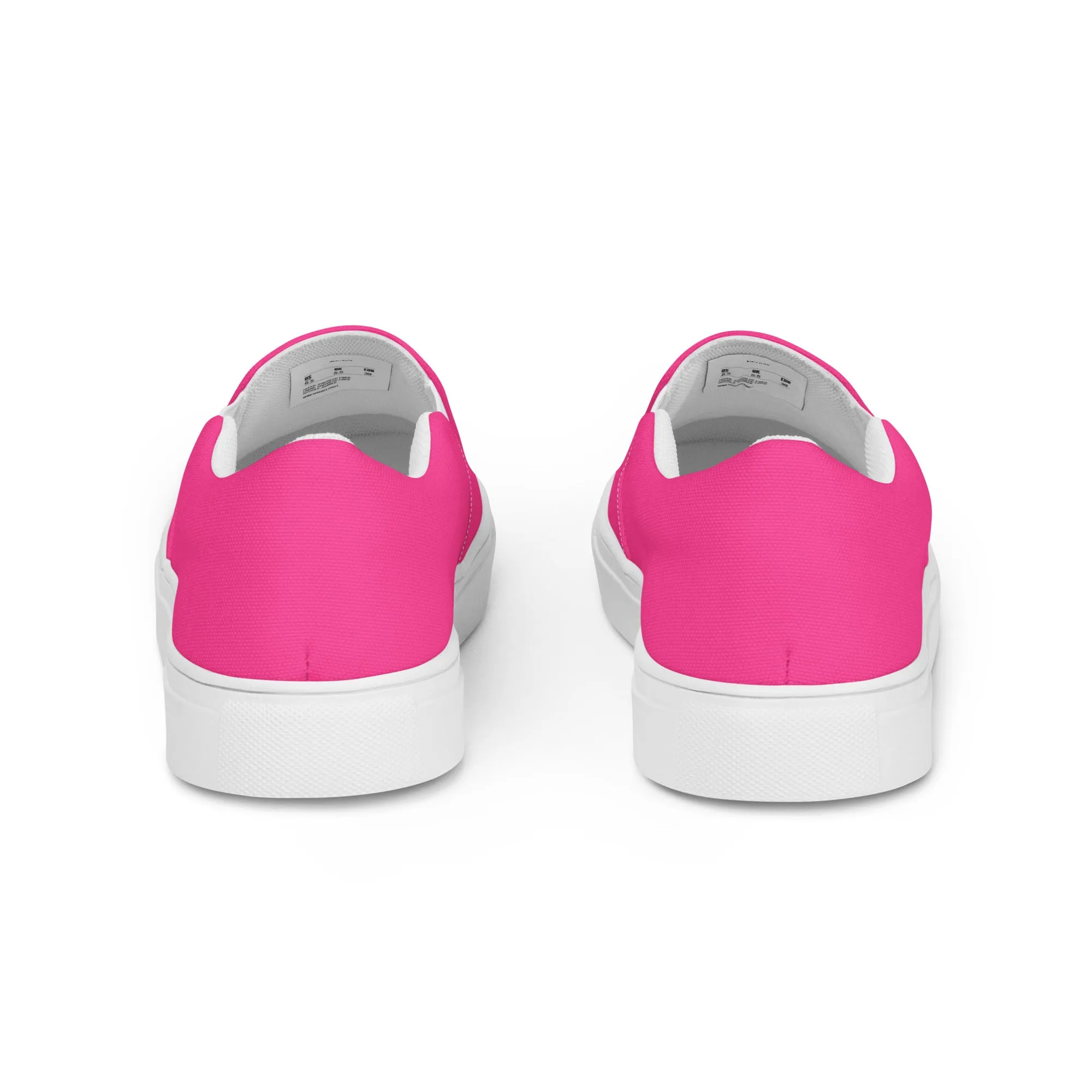 Neon Pink Women’s Slip-on Canvas Shoes