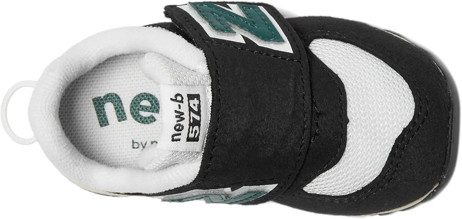 New Balance Baby-Boy's 574 V1 Varsity Suede New-b Hook and Loop Sneaker