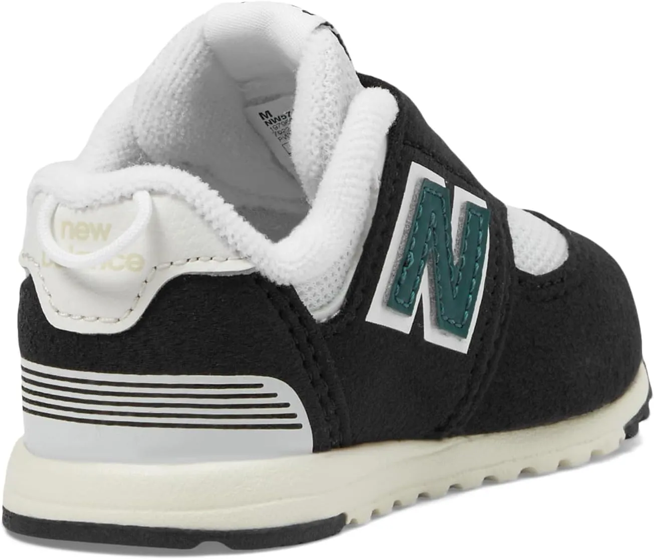 New Balance Baby-Boy's 574 V1 Varsity Suede New-b Hook and Loop Sneaker