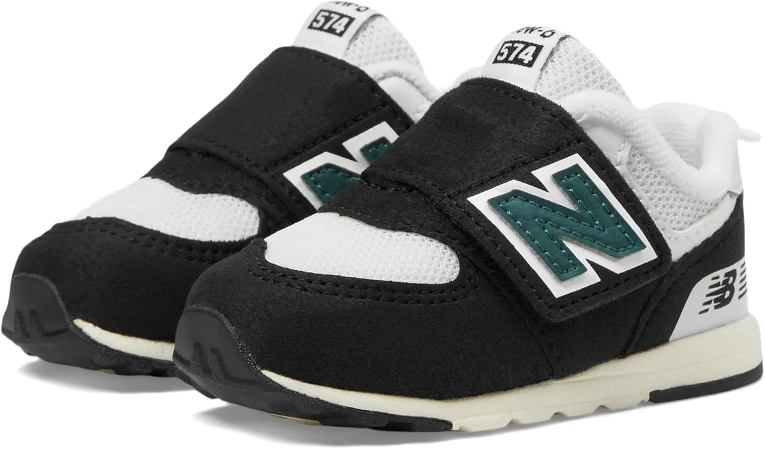 New Balance Baby-Boy's 574 V1 Varsity Suede New-b Hook and Loop Sneaker