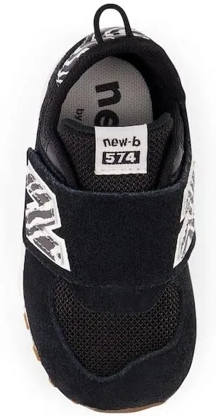 New Balance Baby-Girl's 574 New-b V1 Animal Hook and Loop Sneaker
