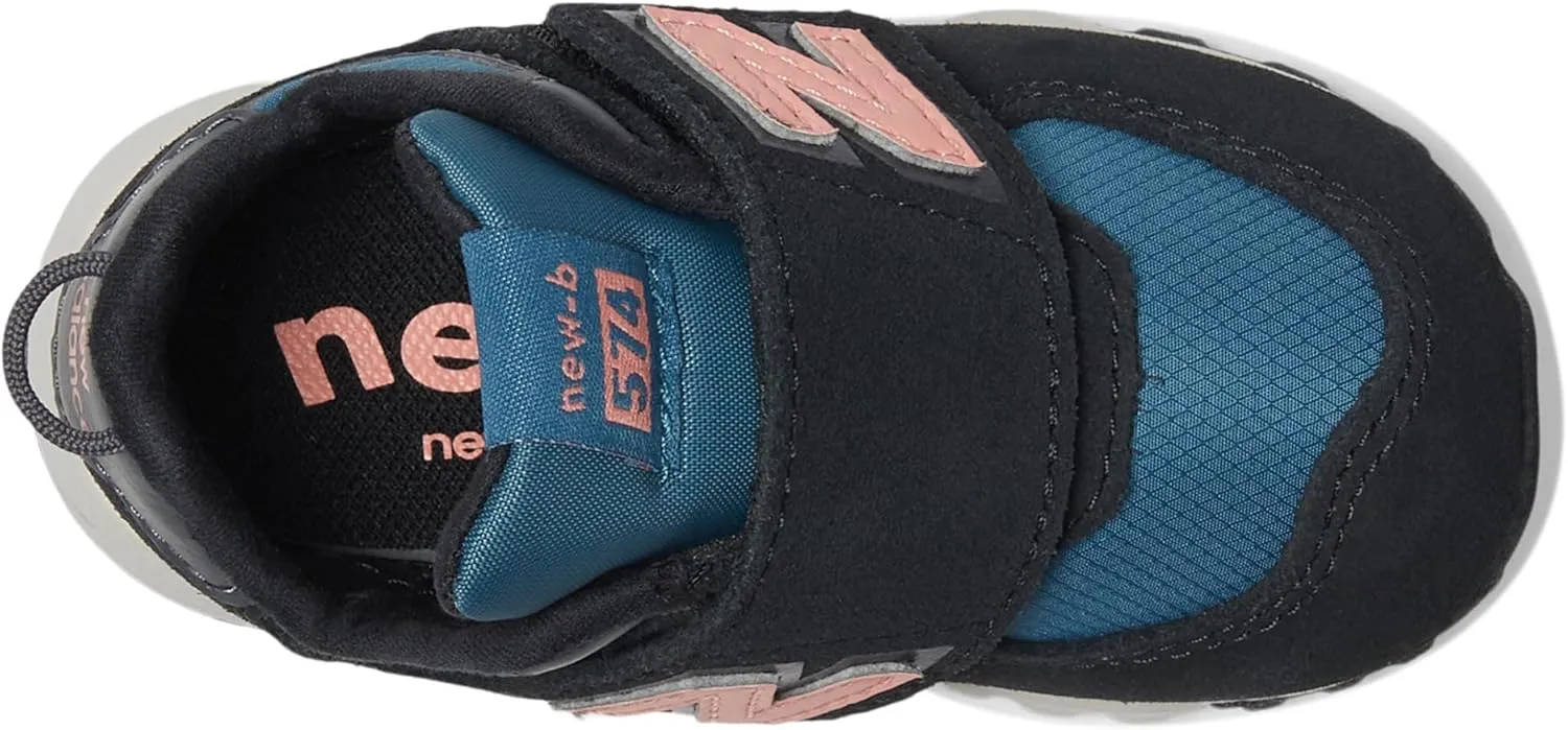 New Balance Baby-Girl's 574 V1 Season New-b Hook and Loop Sneaker