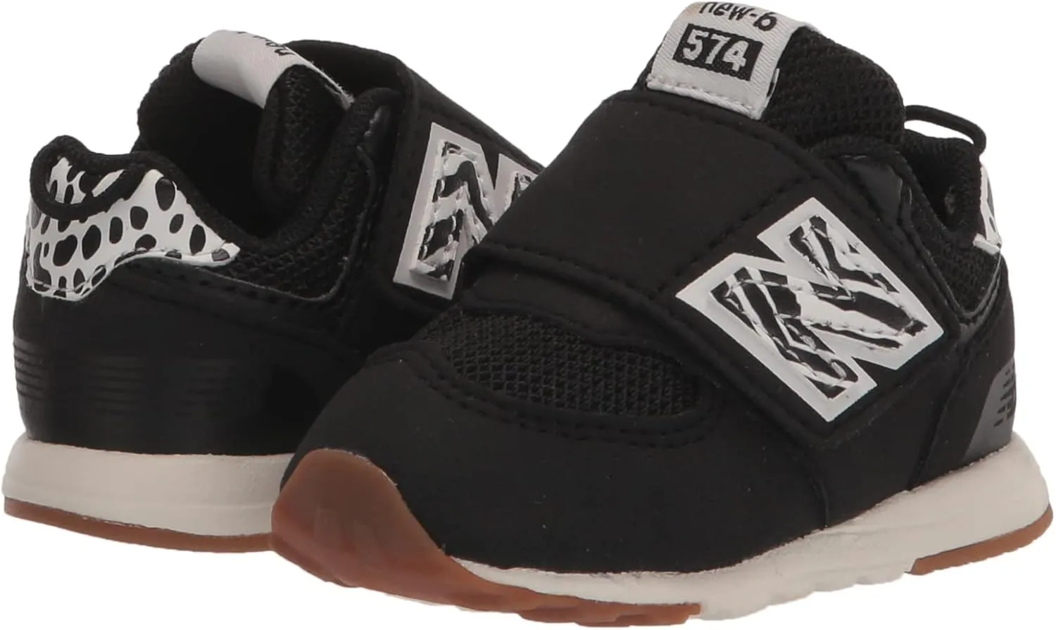 New Balance Girl's 574 New-b V1 Animal Hook and Loop Sneaker