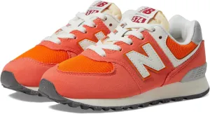 New Balance Kids 574 V1 70s Racing Lace-up Sneaker, GULF RED/WHITE, 12.5 W Little Kid (4-8 Years)