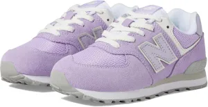New Balance Kids 574 V1 70s Racing Lace-up Sneaker, Lilac Glo/Bright Lavender, 2 Wide US Unisex Little