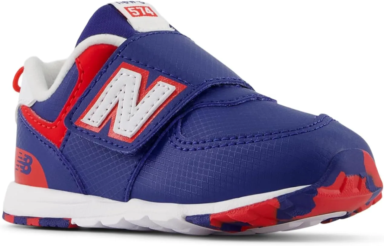 New Balance Unisex-Child 574 V1 70s Racing New-b Hook & Loop Sneaker