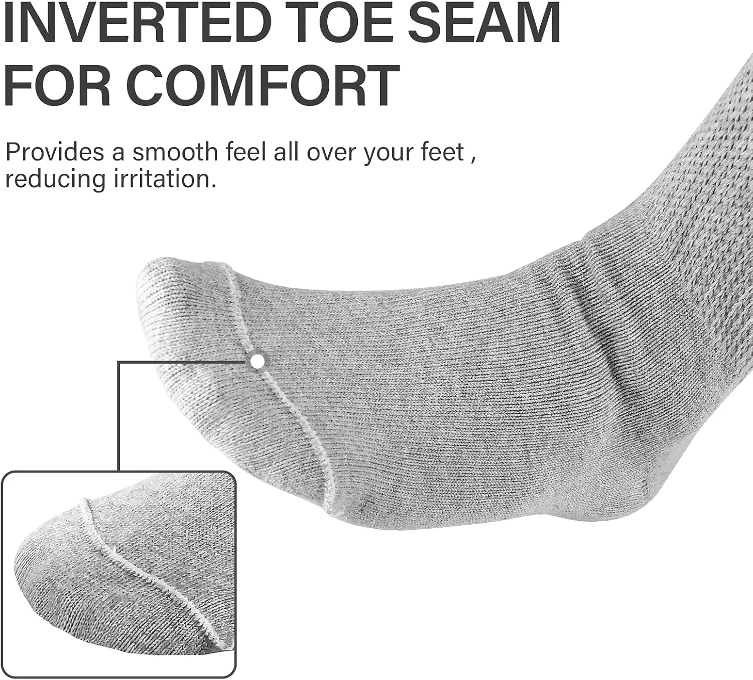 NOVAYARD Non Slip Diabetic Socks Wide Neuropathy Socks for Edema Bariatric Hospital 3 Pairs