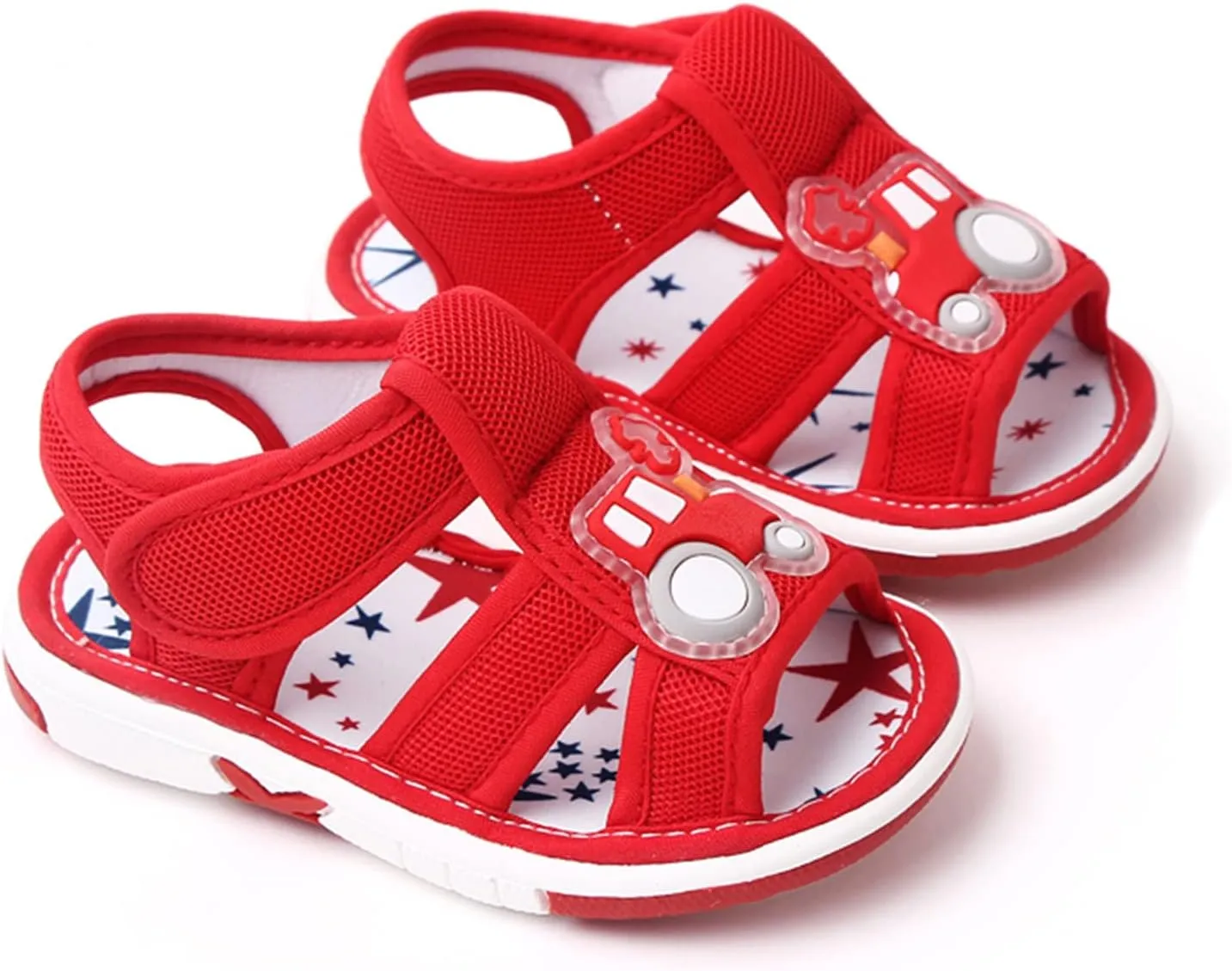 OAISNIT Baby Boy Girl Summer Sandals Infant Squeaky Shoes Lightwight Non-Slip Toddler First Walkers