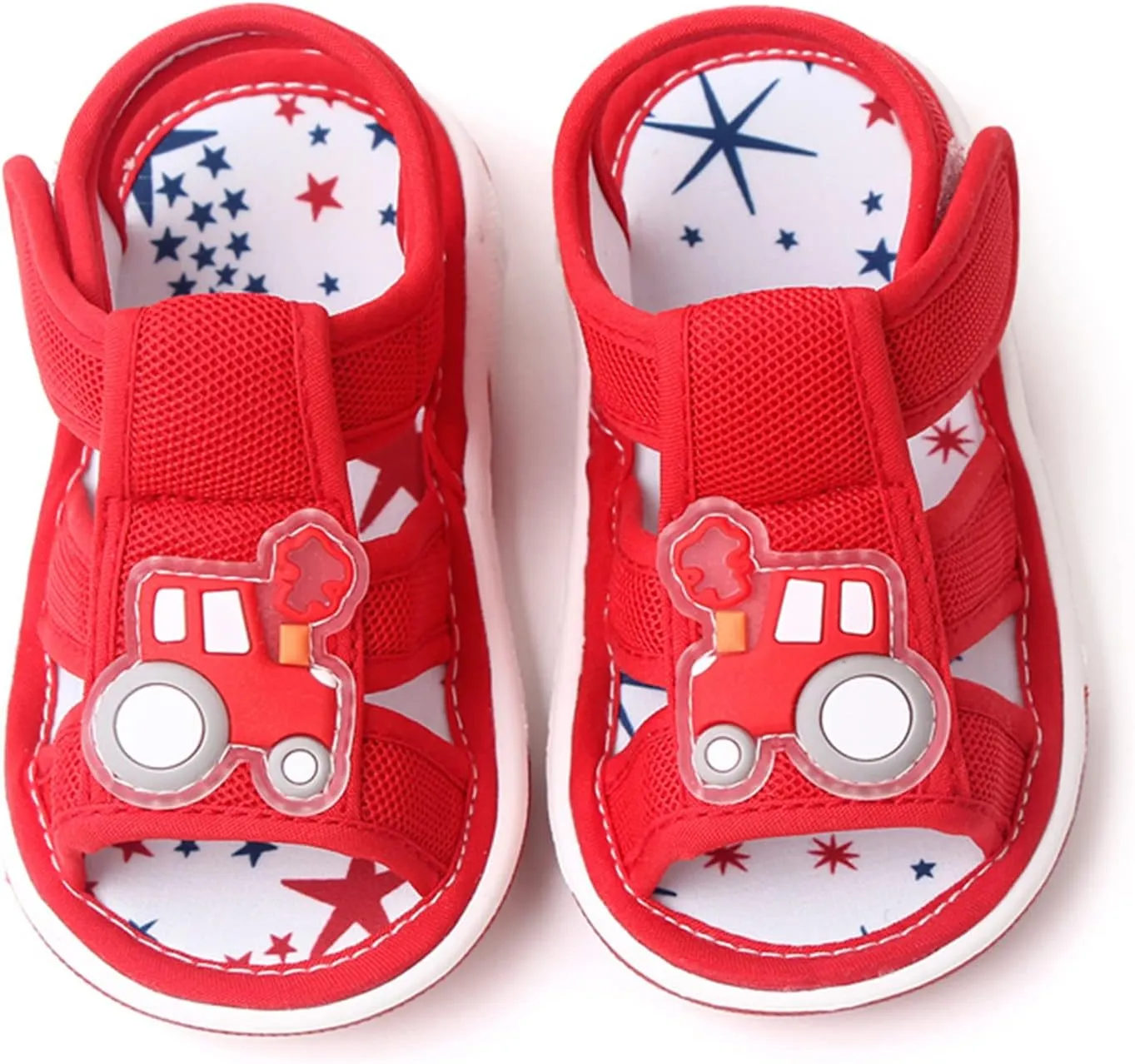 OAISNIT Baby Boy Girl Summer Sandals Infant Squeaky Shoes Lightwight Non-Slip Toddler First Walkers