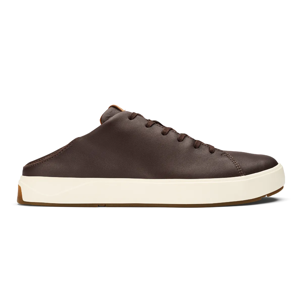 Olukai Dark Java Lae'ahi Li'Ili Men's Waterproof Leather Sneakers 10455-4848