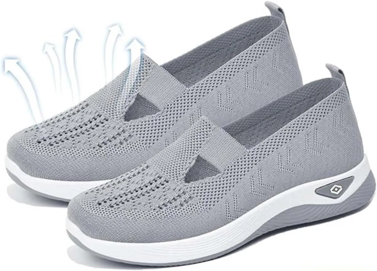 Orthopedic Shoes for Women,Women Wide Width Breathable Walking Comfortable Slip on Sneakers Orthowalk Nurse Shoes Non Slip Food Service Lightweight Sneaker
