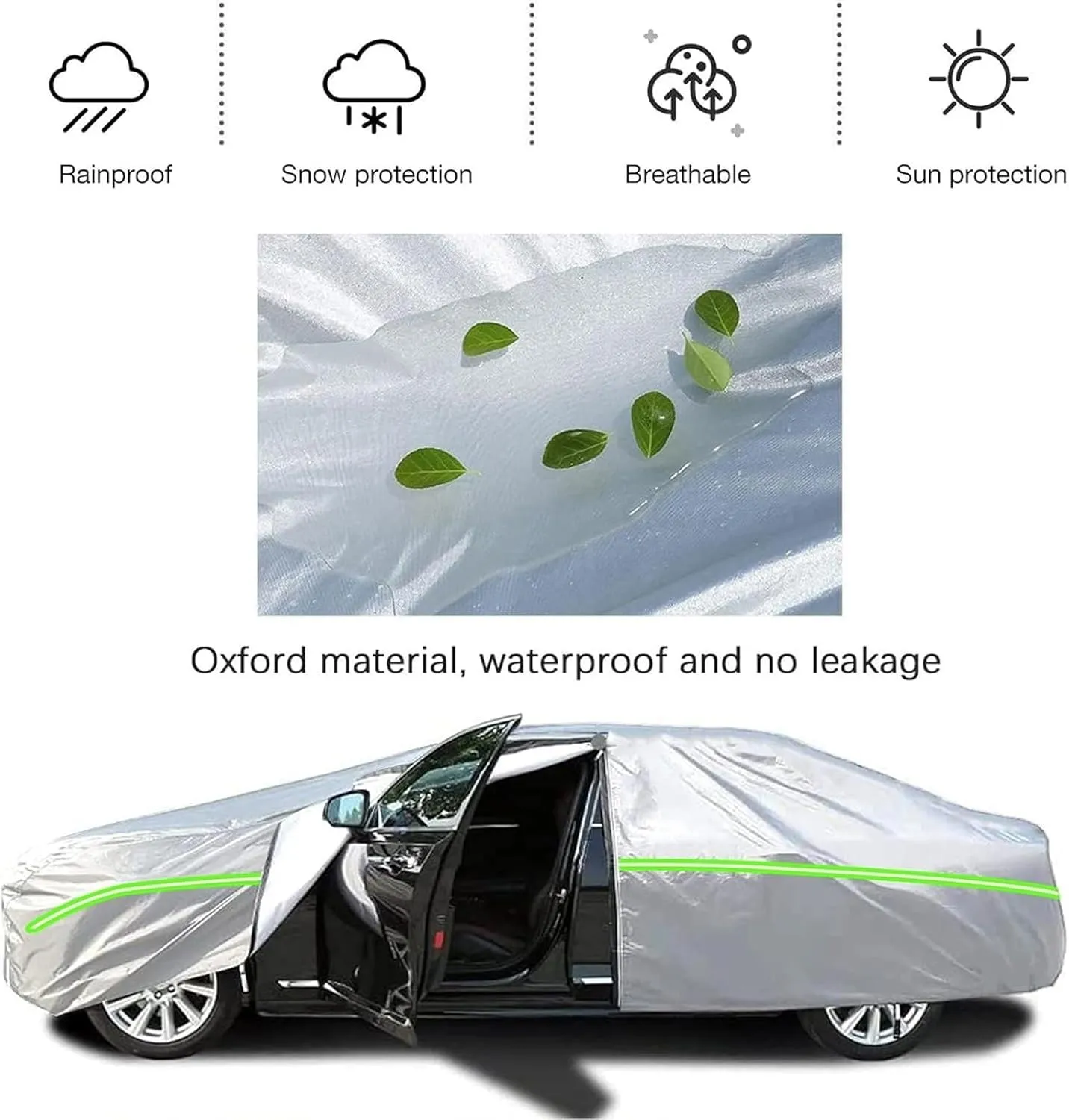 Outdoor Car Cover Compatible with Chevrolet Le Baron Saloon 1989-1994 Waterproof All Weather Breathable Large Car Cover,with Zipper,Custom Full Car Covers,Suitable for All Seasons(14)