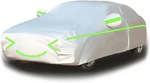 Outdoor Car Cover Compatible with Chevrolet Le Baron Saloon 1989-1994 Waterproof All Weather Breathable Large Car Cover,with Zipper,Custom Full Car Covers,Suitable for All Seasons(14)