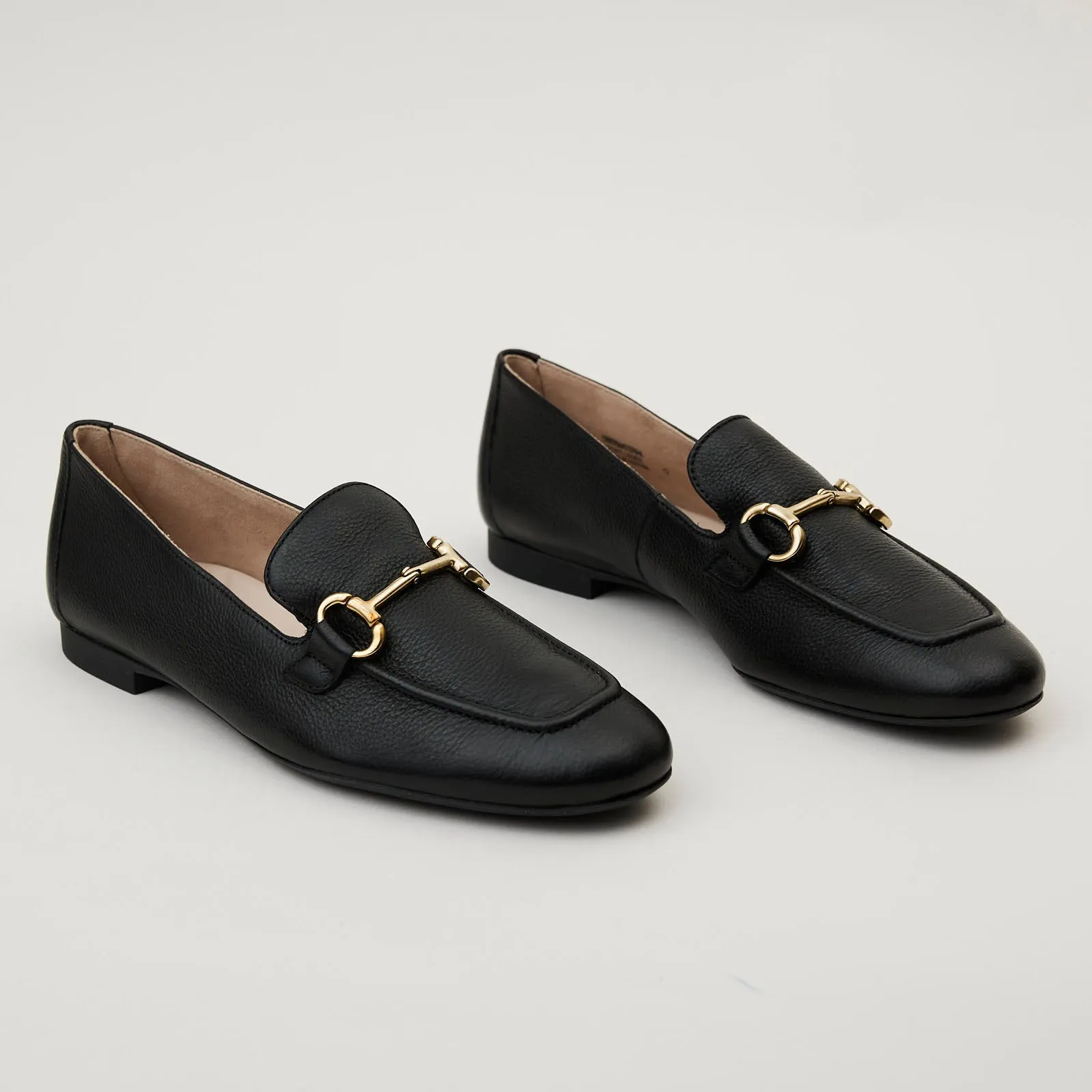 Paul Green Black Leather Loafers