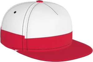 Polish Flag Outdoor Sports Baseball Cap, Daily Sports Adjustable Fashionable Flat Brim hat, Unisex Four-Season Outdoor Sports Cap, Black