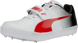 PUMA Men's Evospeed High Jump 10 Sneaker, White-Black-Red, 6.5