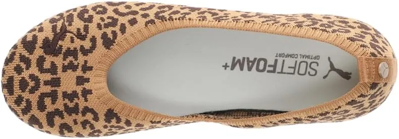 PUMA Womens Iliana Ballerina Leopard Ballet Flats Casual - Brown
