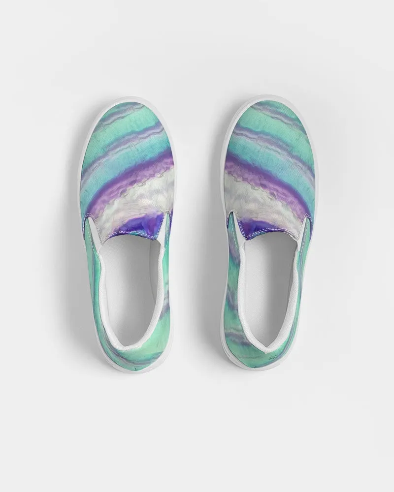 Rainbow Fluorite Metaphysical Women's Slip-On Canvas Shoe