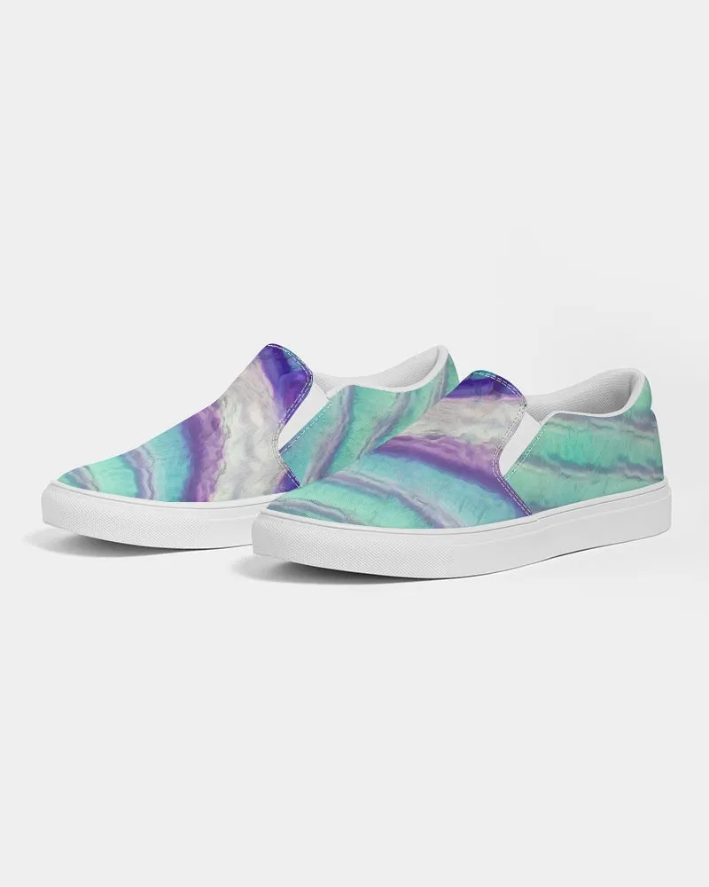 Rainbow Fluorite Metaphysical Women's Slip-On Canvas Shoe