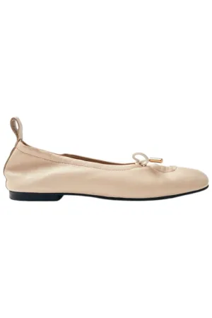 Rosalind Leather Ballet Flats - Cream