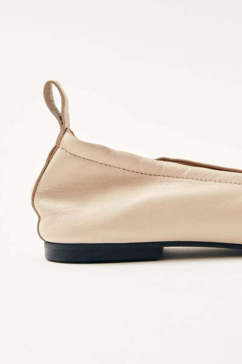 Rosalind Leather Ballet Flats - Cream