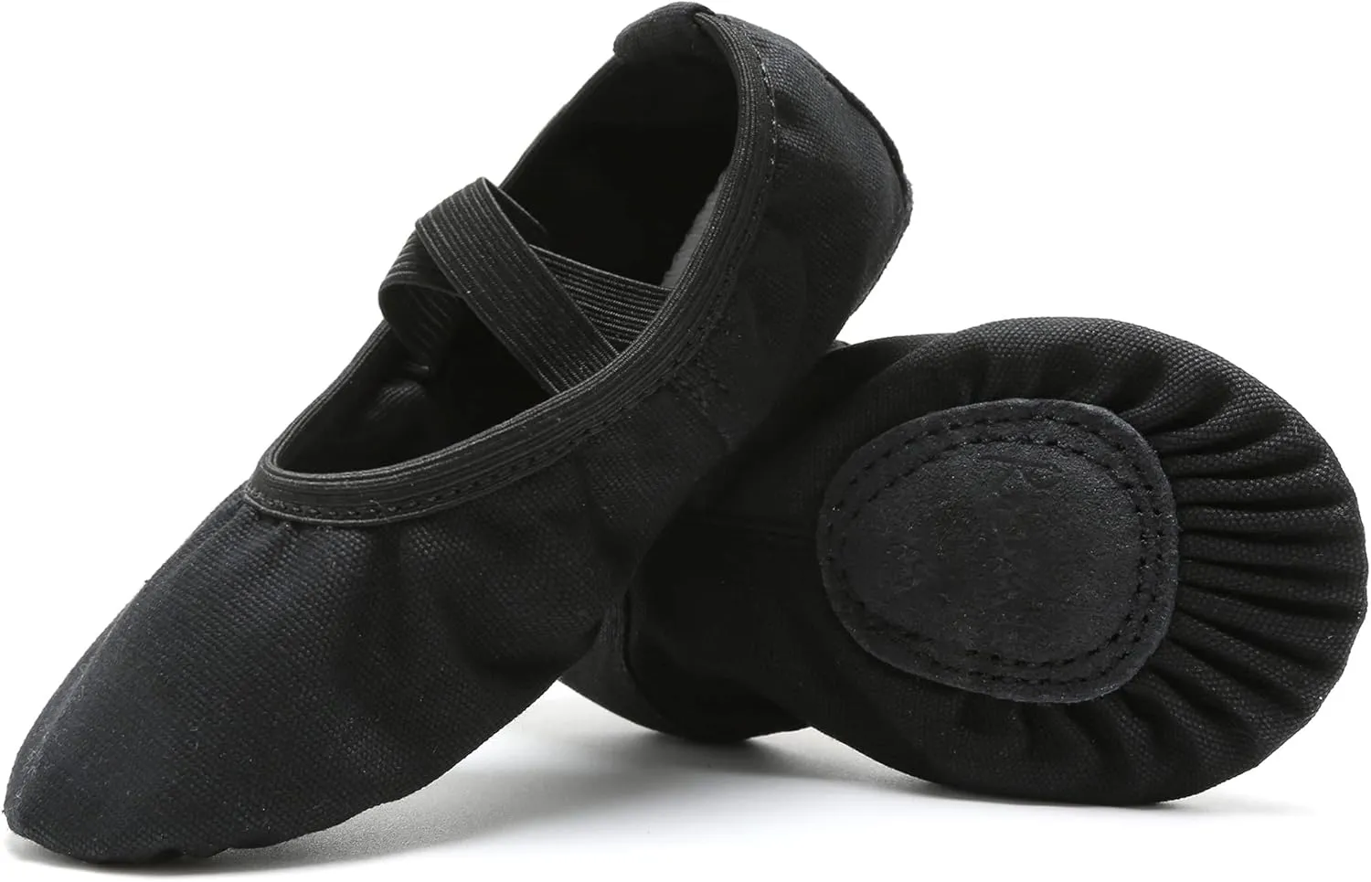 RoseMoli Canvas Ballet Slippers Flats for Girls/Toddlers/Kids/Women, Yoga Practice Shoes for Dancing