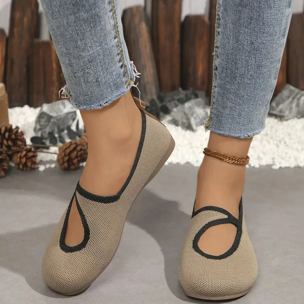 Round Toe Flats Slip-Ons