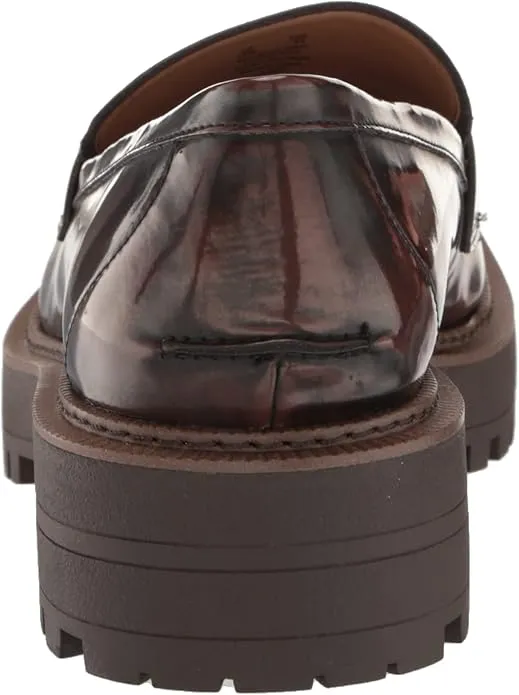 Rounded Slip On Heel Edelman Chunky Luxurious touch Leather Laurs Modern Chestnut Loafers Sam Toe