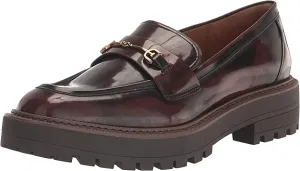 Rounded Slip On Heel Edelman Chunky Luxurious touch Leather Laurs Modern Chestnut Loafers Sam Toe
