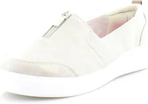 Ryka Womens Vivvi Faux Leather Shimmer Casual Shoes Taupe 8.5 Medium (B,M)