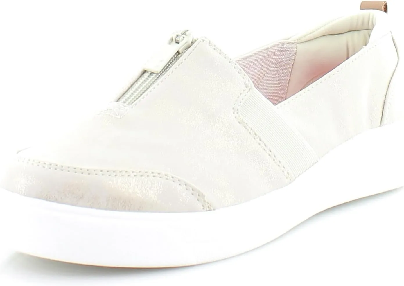 Ryka Womens Vivvi Faux Leather Shimmer Casual Shoes Taupe 8.5 Medium (B,M)