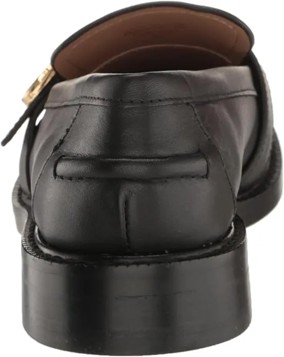 Safety-assured Charlie On Sam Stacked Toe Loafers Heel Unbeatable variety Edelman Leather Slip Black Rounded