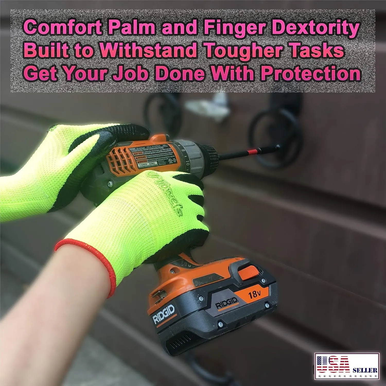 Safety Work Gloves Latex Coated for Men and Women 10-Pair-Pack Knit Firm Grip