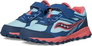 Saucony Cohesion TR14 A/C Trail Running Shoes (Little Big Kid) Sneaker, Aqua/Coral, 4.5 Wide US Unisex
