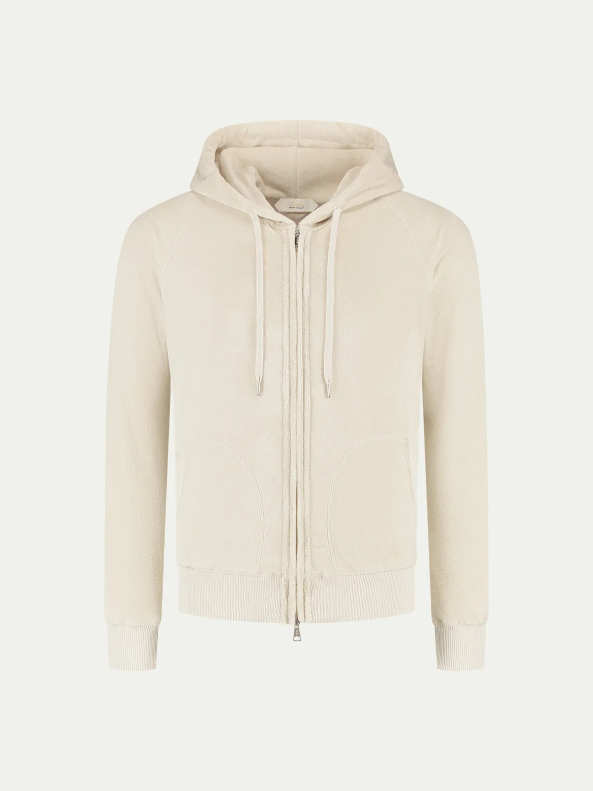 Shell Terry Towelling Zipper Vest