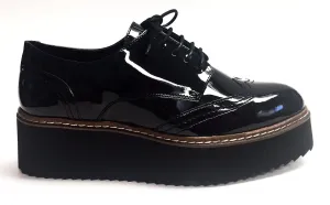 Shellys London Black Platform Oxford