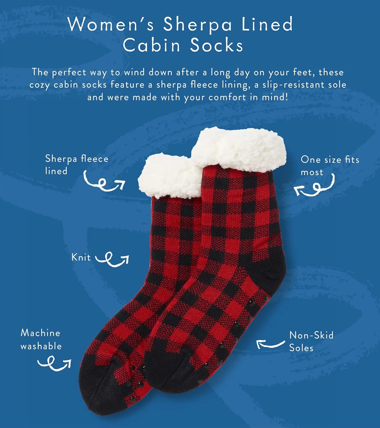 Sherpa Lined Cabin Socks