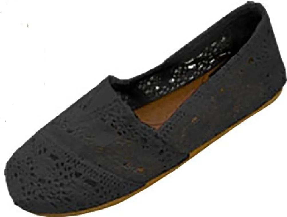 Shoes 18 Womens Canvas Crochet Slip on Shoes